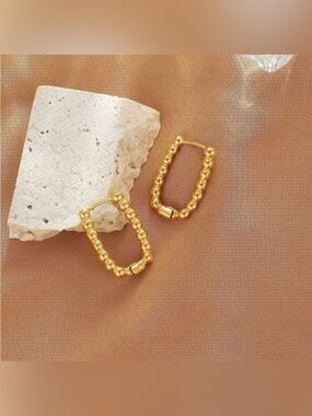 18k Gold Plated Beaded Earrings